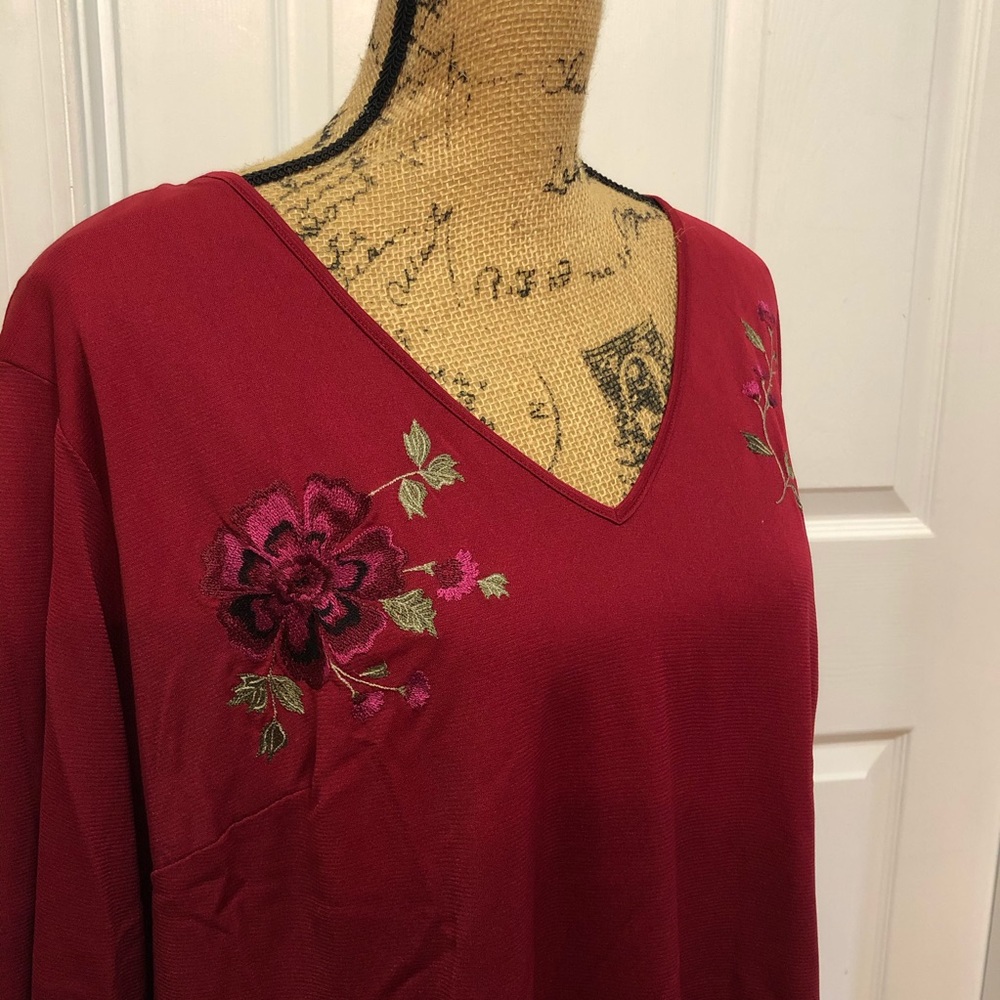 Red Floral Top